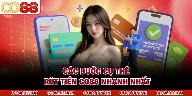Các bước cụ thể rút tiền CO88 nhanh nhất