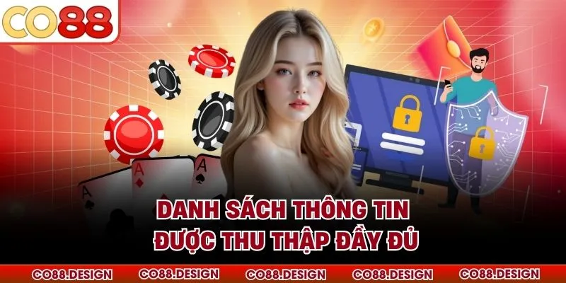 Danh sách thông tin được thu thập đầy đủ